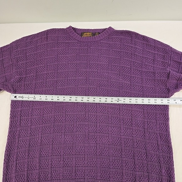 Vintage 90s Eddie Bauer Cable Knit Sweater Mens XL Tall Fisherman Crewneck - Picture 5 of 11